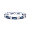 9ct White Gold 1.28ct Sapphire and 0.38ct Diamond Mix Cut Eternity