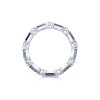9ct White Gold 1.28ct Sapphire and 0.38ct Diamond Mix Cut Eternity