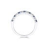 18ct white gold 7x 0.03ct round brilliant cut sapphire and 0.18ct diamond eternity ring