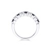 18ct white gold 5x 0.07ct round brilliant cut sapphire and 0.32ct diamond eternity ring
