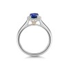 Platinum 1.00ct Oval Sapphire with Diamond Halo Ring