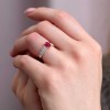 18ct White Gold Oval Cut 0.80ct Ruby and Diamond Cluster Ring