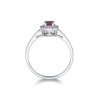9ct White Gold Oval Cut Ruby and Diamond 0.53ct Halo Ring
