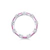 9ct White Gold 1.28ct Ruby and 0.38ct Diamond Mix Cut Eternity Ring