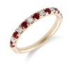 18ct Yellow Gold Brilliant Cut Ruby and Diamond 0.60ct Eternity Ring