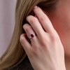 Platinum 1.40ct Oval Cut Ruby Three Stone Ring