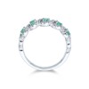 9ct White Gold Brilliant Cut Emerald 1.00ct Diamond Halo Fancy Ring