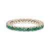 9ct Yellow Gold Brilliant Cut 0.74ct Emerald Eternity Ring