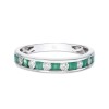 9ct White Gold Brilliant Cut Emerald and Diamond 0.63ct Eternity Ring