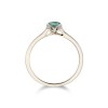 9ct Yellow Gold Pear Cut Emerald 0.40ct Solitaire Ring