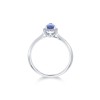 9ct White Gold Pear Cut 0.50ct Tanzanite Halo Ring