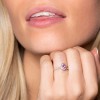18ct White Gold Pear Cut Pink Sapphire 0.75ct Diamond Halo Ring