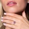 18ct White Gold 0.49ct Diamond 1.30ct Pink Sapphire Three Stone Ring 