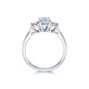 9ct White Gold 0.22ct Diamond and 0.75ct Blue Topaz Ring
