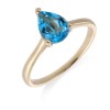 9ct Yellow Gold Pear Cut Topaz 1.40ct Solitaire Ring