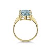 9ct Yellow Gold Oval Cut 6.90ct London Blue Topaz Solitaire Ring