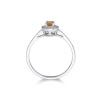 9ct White Gold Oval Cut Citrine 0.53ct Diamond Halo Ring