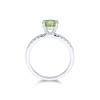 9ct White Gold Brilliant Cut Peridot and Diamond 1.41 Solitaire Ring