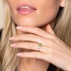 9ct White Gold Brilliant Cut Peridot and Diamond 1.41 Solitaire Ring