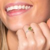 9ct White Gold Brilliant Cut Peridot and Diamond 1.41 Solitaire Ring