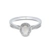 9ct White Gold Oval Cut Opal 0.53ct Diamond Halo Ring