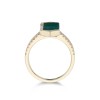 18ct Yellow Gold Malachite 0.40ct Diamond Ring