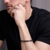 Gents Stainless Steel & Leather Plaited Bracelet