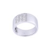 9ct white gold round brilliant diamond set gents band 0.60ct