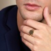 9ct Yellow Gold Square Gents Signet Ring