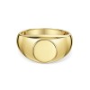 9ct Yellow Gold Gents Circle Signet Ring