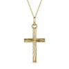 9ct Yellow Gold 15mm x 26mm Diamond Cut Cross Gents Pendant 