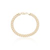 Silver Yellow Gold Plated 6.2mm Curb Bracelet