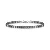 Silver Oxidised 4mm Gents Box Bracelet 