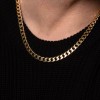 Mens Gold Plated Sterling Silver Curb Chain Necklace