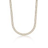 Silver Yellow Gold Plated 20' 6.2mm Curb Chain Necklace