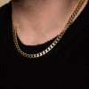 Mens Gold Plated Sterling Silver Curb Chain Necklace