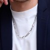 Sterling Silver 180 Diamond Cut Figaro Chain