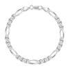Silver 5.5mm Figaro Chain Bracelet