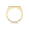Silver Gents Yellow Gold Plated Rectangular Signet Ring