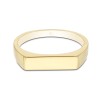 Silver Gents Yellow Gold Plated Rectangular Signet Ring