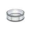 Sterling Silver Rope Edge Pattern Ring 2