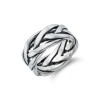 Sterling Silver Gents Pleated Ring 1