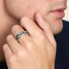 Sterling Silver Gents Pleated Ring