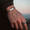 True North | Silver Gents Compass Bracelet