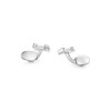 Silver Oval Plain Cufflinks