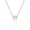 18ct White Gold 0.30ct Solitaire Oval Diamond Pendant