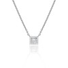 18ct White Gold 0.30ct Princess Cut Diamond Pendant