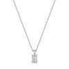 18ct white gold 0.75ct emerald cut diamond solitaire pendant