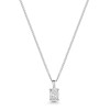 18ct White Gold Oval Cut 0.75ct Diamond Pendant