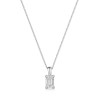 18ct White Gold 0.70ct Emerald Cut Diamond Solitaire Pendant